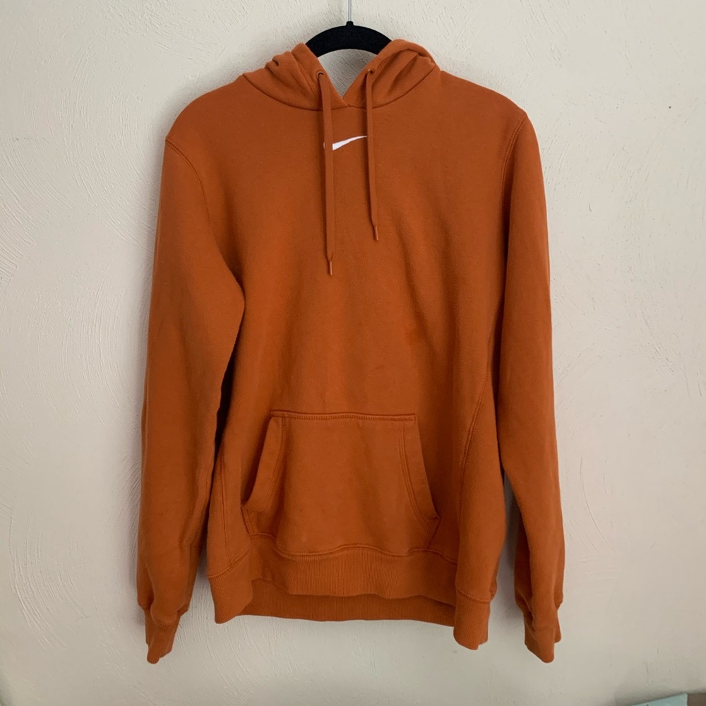 Nike Orange Pullover Hoodie Sweatshirt Size Large